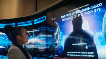 A screen mentioning the mystery of Captain Sisko on Star Trek: Starfleet Academy.