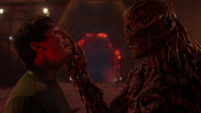 STRANGER THINGS: SEASON 5. Noah Schnapp as Will Byers and Jamie Campbell Bower as Vecna in Stranger Things: Season 5. Cr. COURTESY OF NETFLIX © 2025