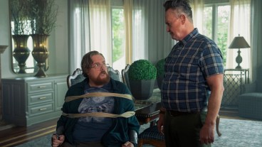 Steve Agee and Robert Patrick in Peacemaker