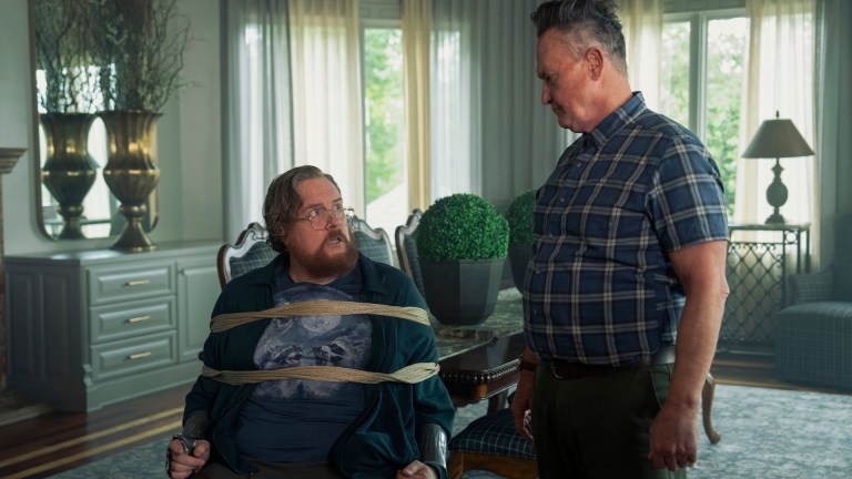 Steve Agee and Robert Patrick in Peacemaker