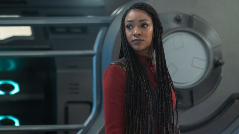 Sonequa Martin-Green as Burnham in Star Trek: Discovery, episode 9, season 5, streaming on Paramount+, 2023. Photo Credit: Michael Gibson/Paramount+