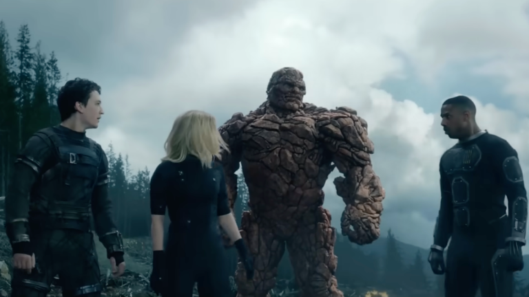 Miles Teller, Kate Mara, Jamie Bell, and Michael B. Jordan in Fantastic Four (2015)