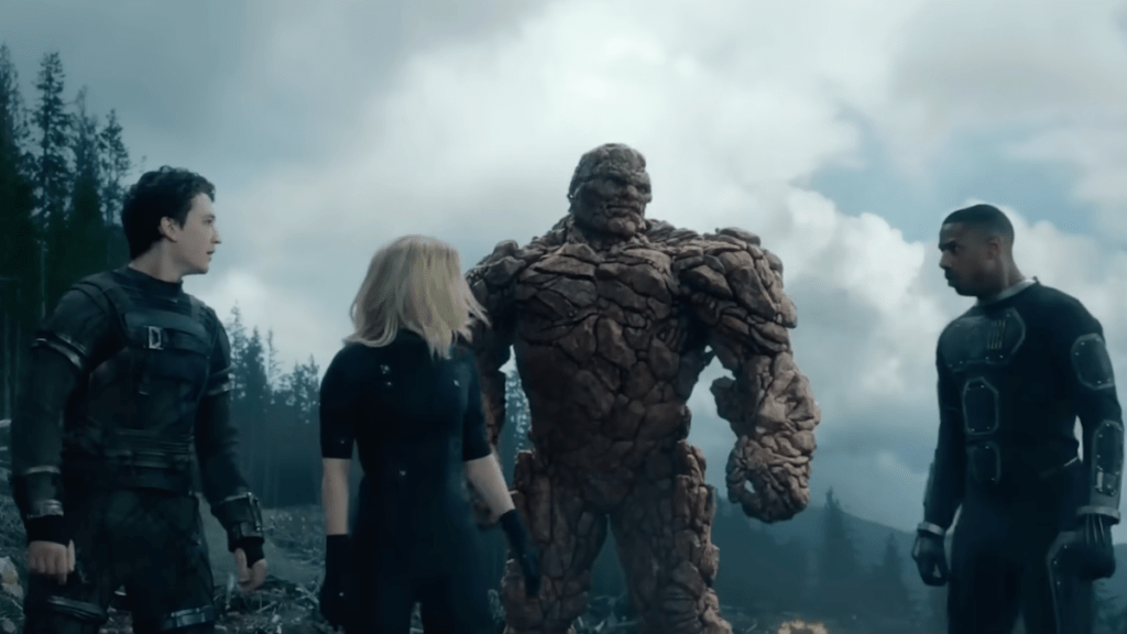 Miles Teller, Kate Mara, Jamie Bell, and Michael B. Jordan in Fantastic Four (2015)