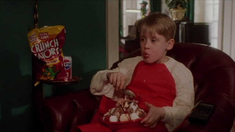 Kevn McCallister eats a lot of ice cream in Home Alone.
