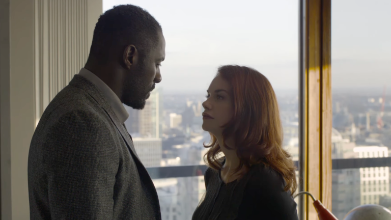 John Luther (Idris Elba) and Alice Morgan (Ruth Wilson) in Luther.