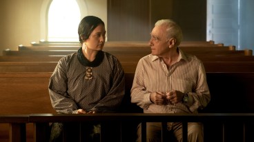 Lily Gladstone and Martin Scorsese in "Killers of the Flower Moon," now streaming on Apple TV.