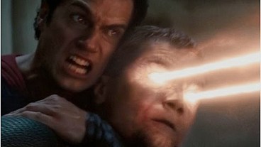 Superman snaps Zod neck