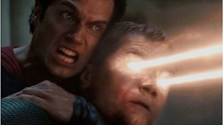 Superman snaps Zod neck