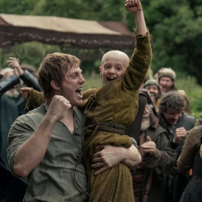 Peter Claffey as Dunk and Dexter Sol Ansell as Egg in A Knight of the Seven Kingdoms.