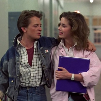 Marty McFly and Jennifer in Back to the Future
