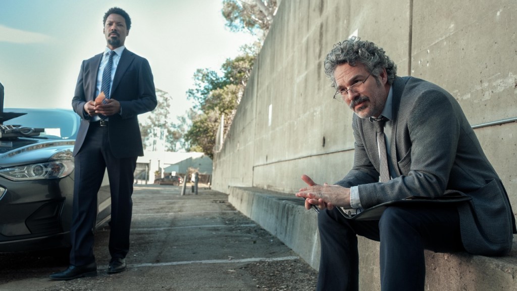 Cory Hawkins and Mark Rufallo in Crime 101