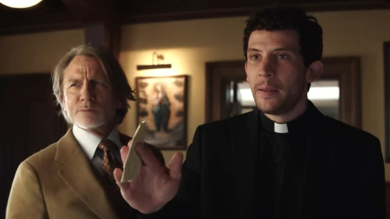 Daniel Craig and Josh O'Connor in Wake Up Dead Man