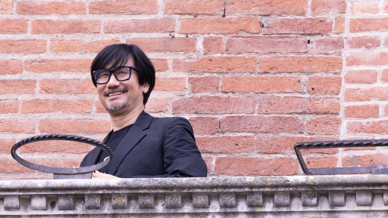 LUCCA, ITALY - NOVEMBER 01: Hideo Kojima attends KOJIMA PRODUCTIONS Fan Gathering during Lucca Comics And Games 2025 on November 01, 2025 in Lucca, Italy. (Photo by Rosdiana Ciaravolo/Getty Images)