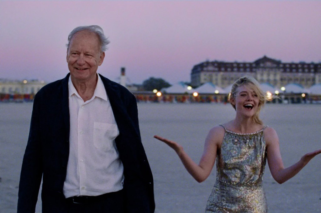 Stellan Skarsgard and Elle Fanning in Sentimental Value