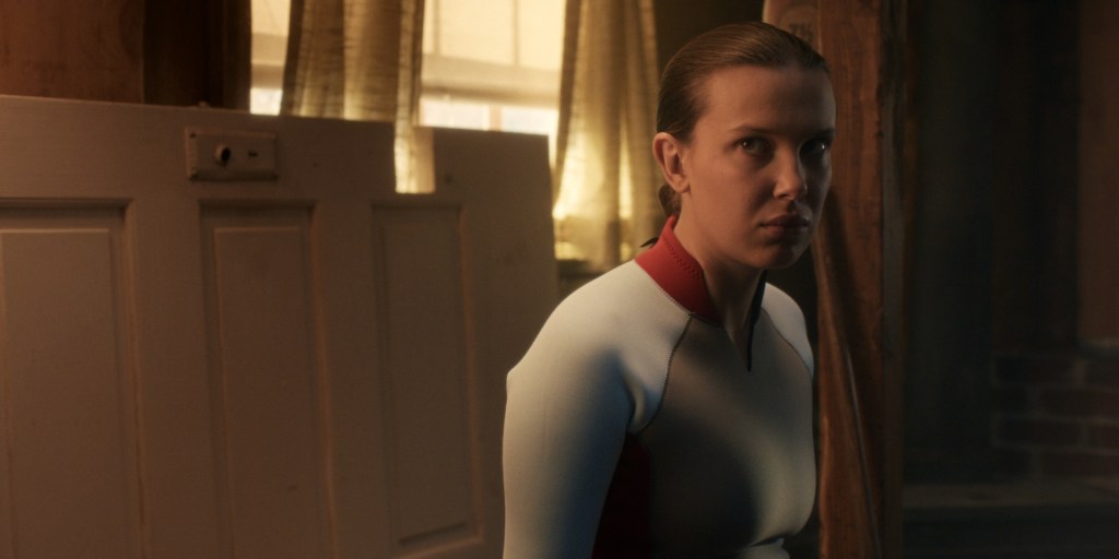 STRANGER THINGS: SEASON 5. Millie Bobby Brown as Eleven in Stranger Things: Season 5. Cr. COURTESY OF NETFLIX © 2025