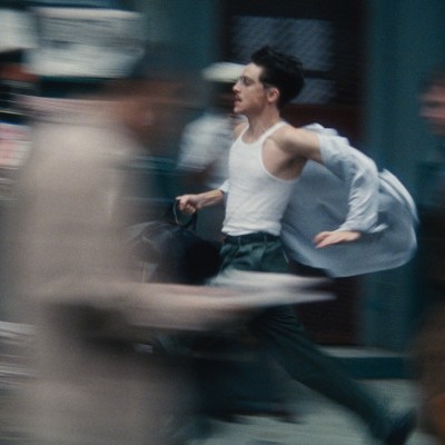 Timothee Chalamet running in Marty Supreme