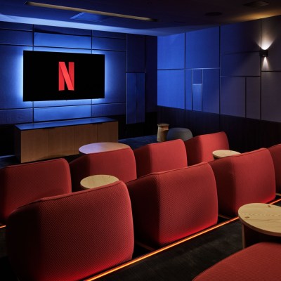 Netflix theater in the Tokyo office.