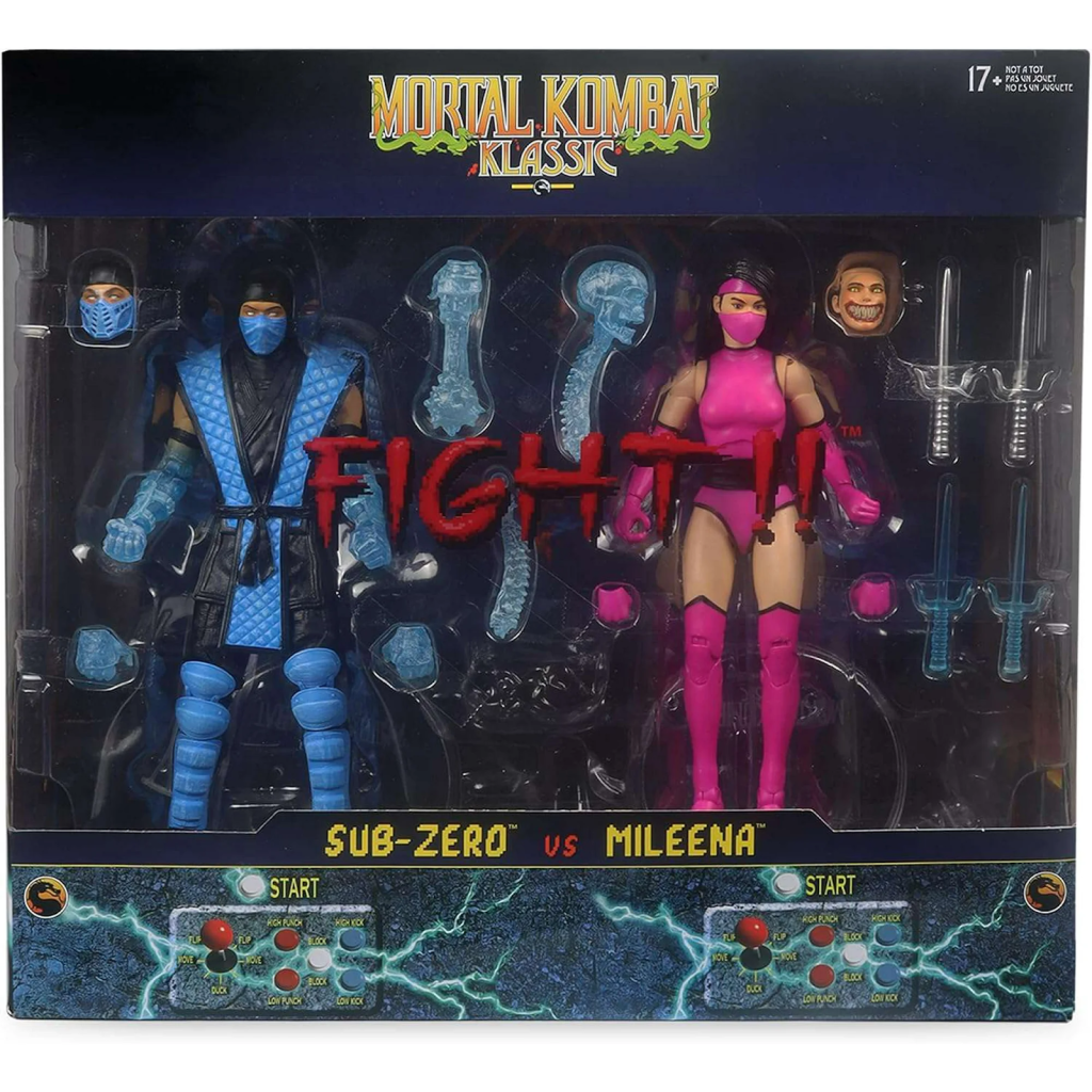 Sub-Zero vs. Mileena Action Figure 2-Pack (Mortal Kombat Klassic)