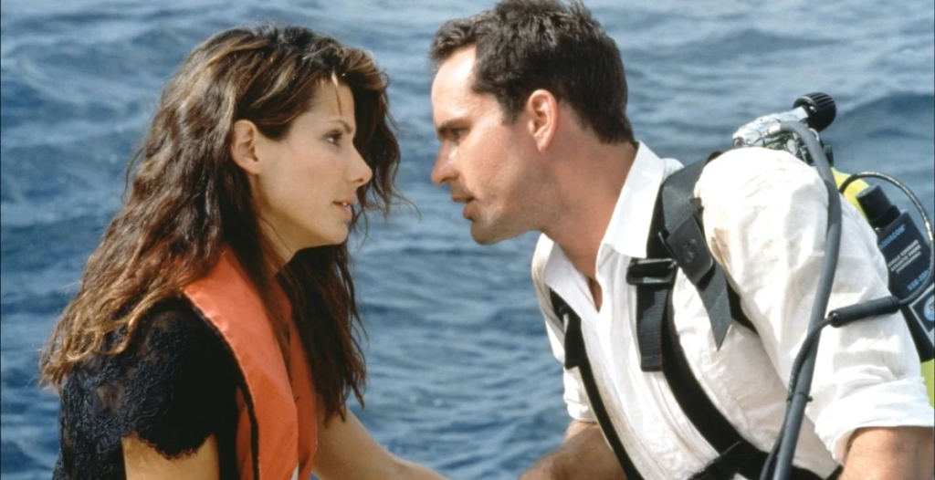 Sandra Bullock in focus, representing the high-stakes action the film promised.