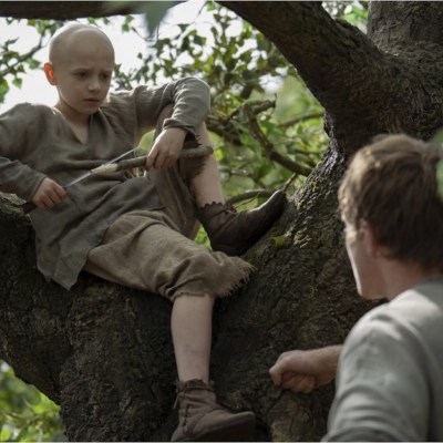 Dexter Sol Ansell and Peter Claffey in A Knight of the Seven Kingdoms Episode 3