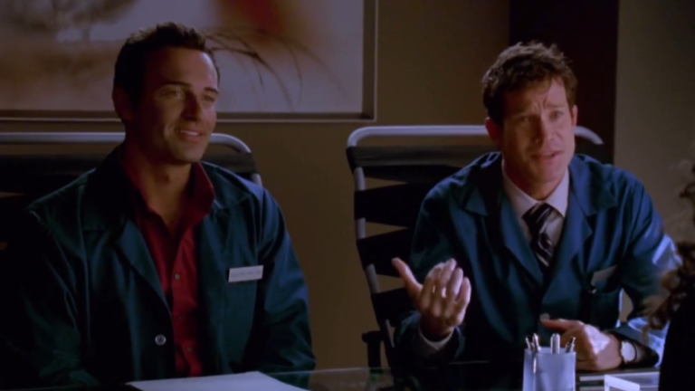 Dylan Walsh and Julian McMahon in Nip/Tuck
