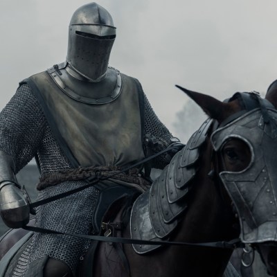 Peter Claffey as Ser Duncan the Tall, ready to joust, in A Knight of the Seven Kingdoms episode 5.