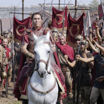 Ciaran Hinds as Caesar in Rome