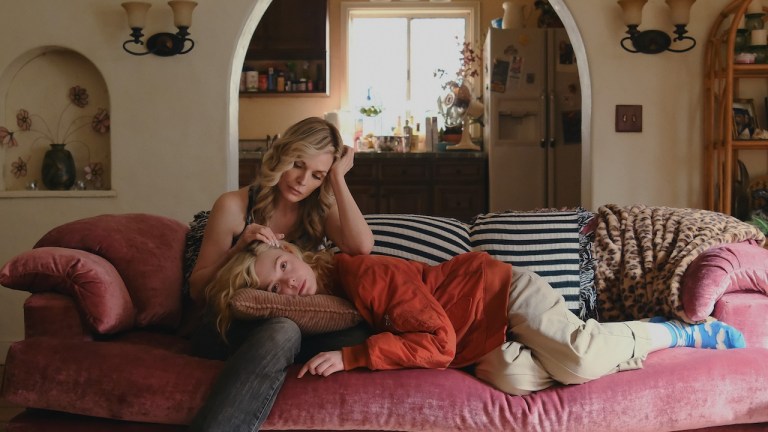 Michelle Pfeiffer and Elle Fanning in Margo's Got Money Troubles.