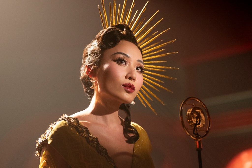 “Cat” (Li Jun Li) in a scene from Prime Video’s Spider-Noir (Courtesy of Aaron Epstein)
