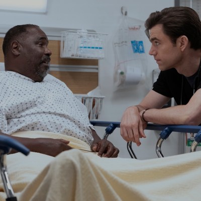 Langdon tends to Louie and has a heart to heart w/him. Louie offers sage advice. (Warrick Page/HBOMAX)