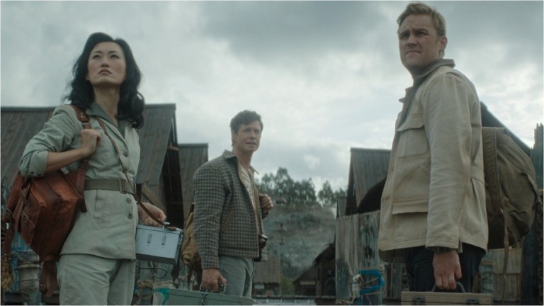 Mari Yamamoto, Anders Holm and Wyatt Russell in Monarch Legacy of Monsters Season 2
