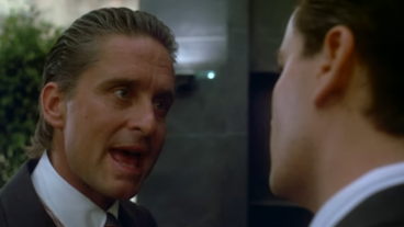 Michael Douglas and Charlie Sheen in Wall Street
