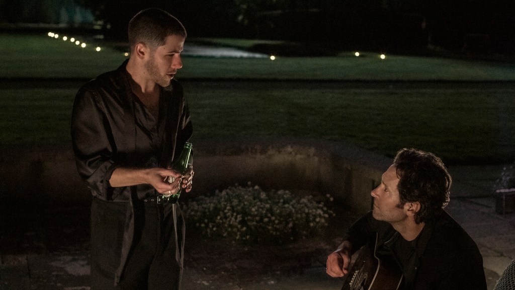 Nick Jonas and Paul Rudd in Power Ballad