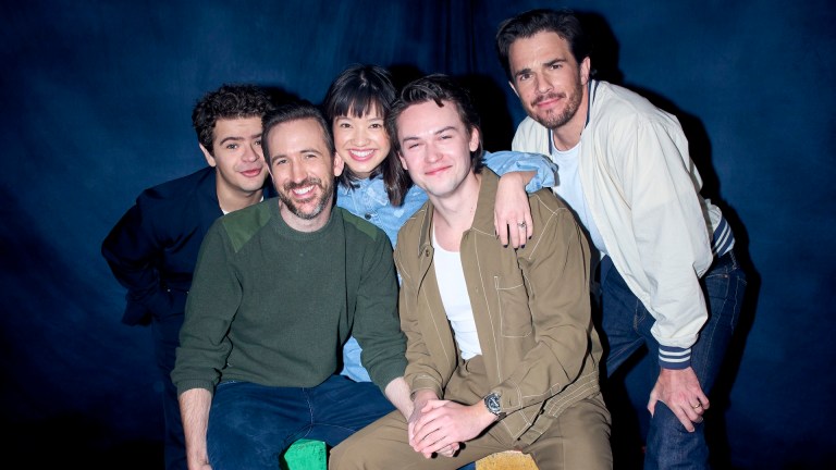 Gaten Matarazzo, Lulu Wilson, Jack Martin, Brian McElhaney, and Nick Kocher of Pizza Movie.