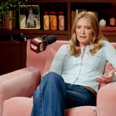 Sarah J Maas discussing ACOTAR sequels on the Call Her Daddy podcast.