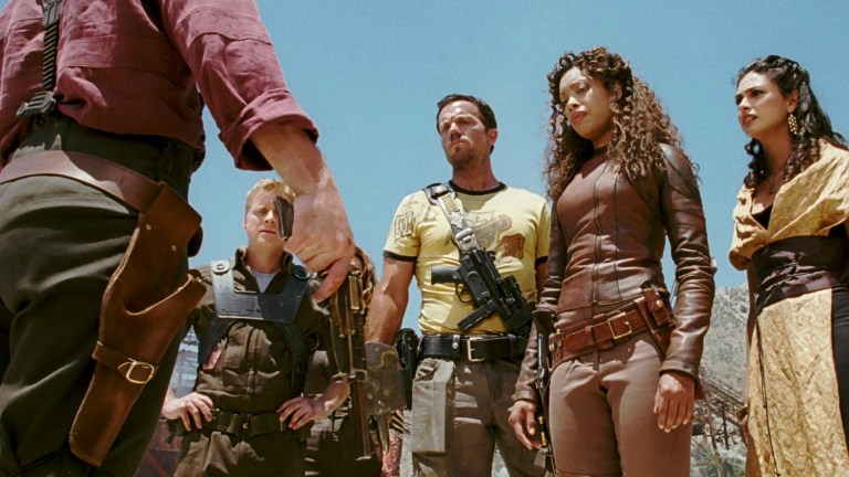The crew of the Serenity in the Firefly spinoff film Serenity.