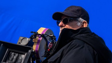 Steven Spielberg on set of Disclosure Day