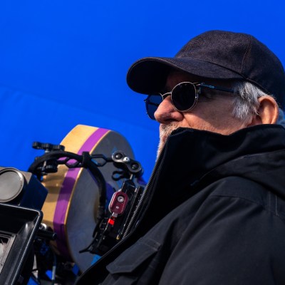 Steven Spielberg on set of Disclosure Day