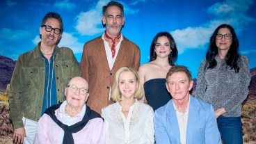 The cast and crew of The Comeback season 3 in Den of Geek studio at SXSW 2026.