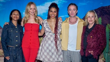 Mhya'la, Heather Graham, Zazie Beetz, Tom Felton, and Patricia Arquette talking They Will Kill You in Den of Geek studio at SXSW.