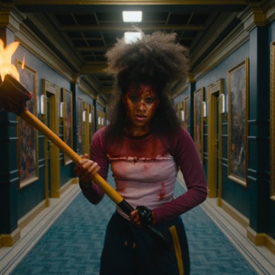 Zazie Beetz wields a fire axe in They Will Kill You.