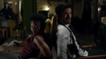 Susan Heyward and Sharlto Copley in Powers season 2