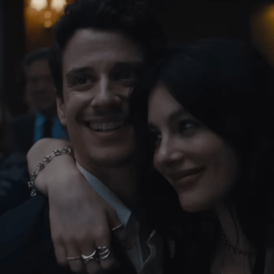 Adam DiMarco and Camila Morrone in Something Very Bad Is Going to Happen