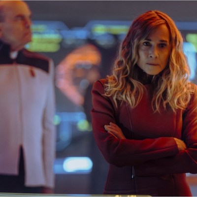 Robert Picardo and Holly Hunter in Star Trek Starfleet Academy season finale