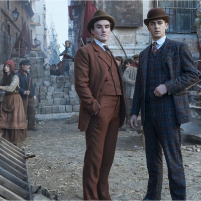 Hero Fiennes Tiffin and Donal Finn in Young Sherlock