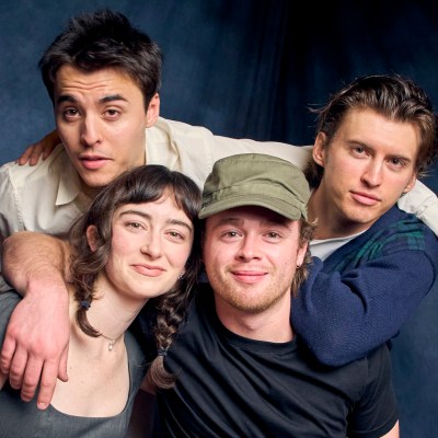 Billy Bryk, Dempsey Bryk, Abby Quinn , Noah Parker of Crash Land in Den of Geek studio at SXSW 2026.