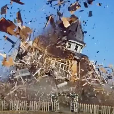 A house is exploded to high heaven in Little House on the Prairie (yes, really).