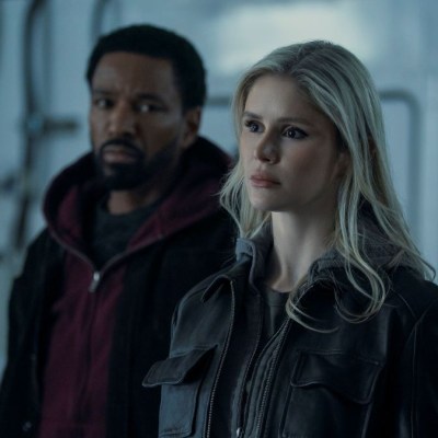 Laz Alonso and Erin Moriarty in The Boys season 5