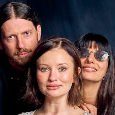 Dario Russo, Claudia Doumit, and Emily Browning of The Fox in Den of Geek studio at SXSW 2026.