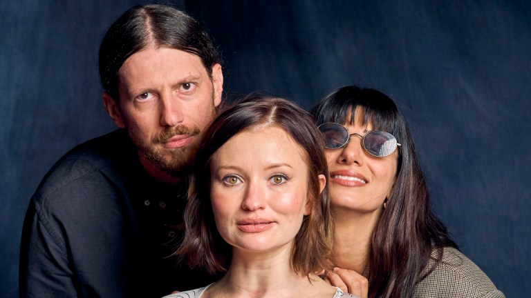 Dario Russo, Claudia Doumit, and Emily Browning of The Fox in Den of Geek studio at SXSW 2026.